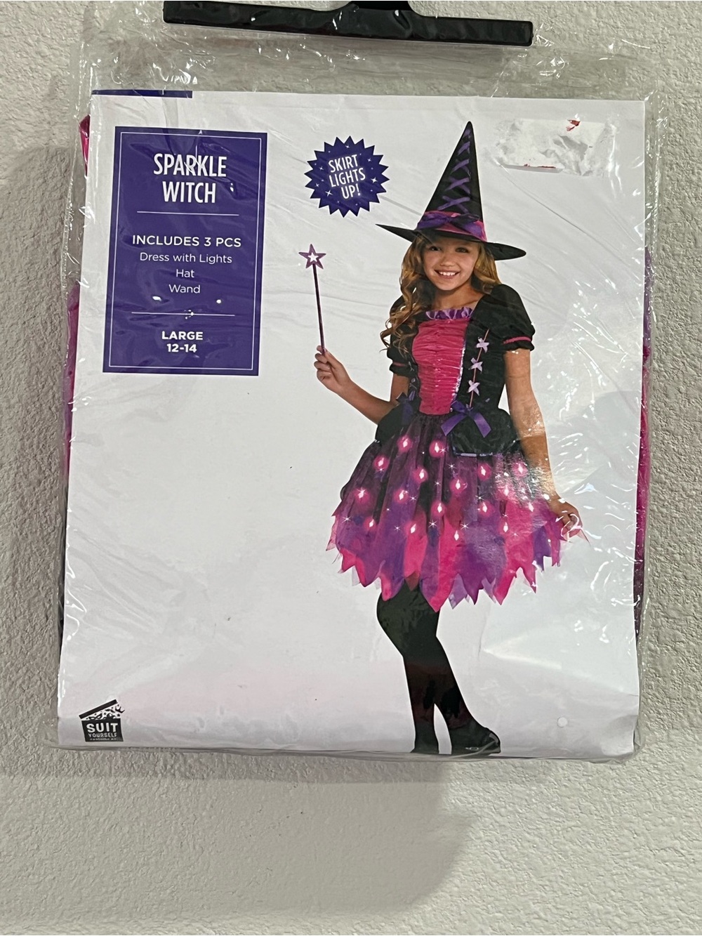 Sparkle Witch Kids Costume - Brand: (Pink & Purple Light-Up Set)